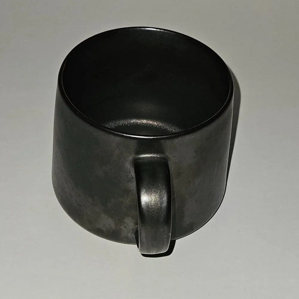 2 Starbucks 2013 Stoneware Mug Coffee Cup Lot 10 oz Brown/Grayish Metallic READ